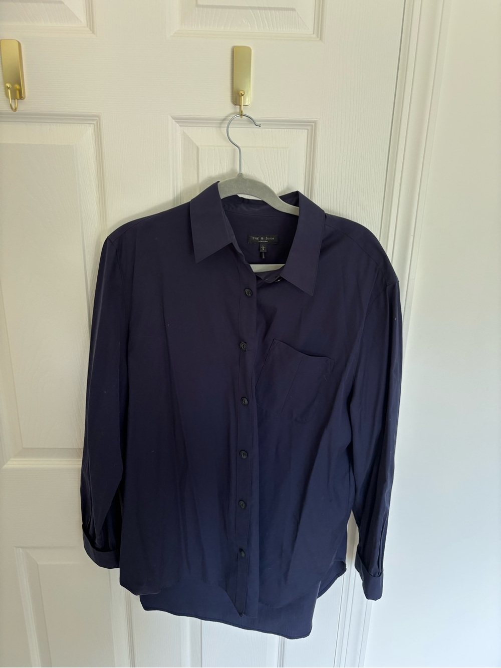 rag & bone Navy Button-Down Shirt